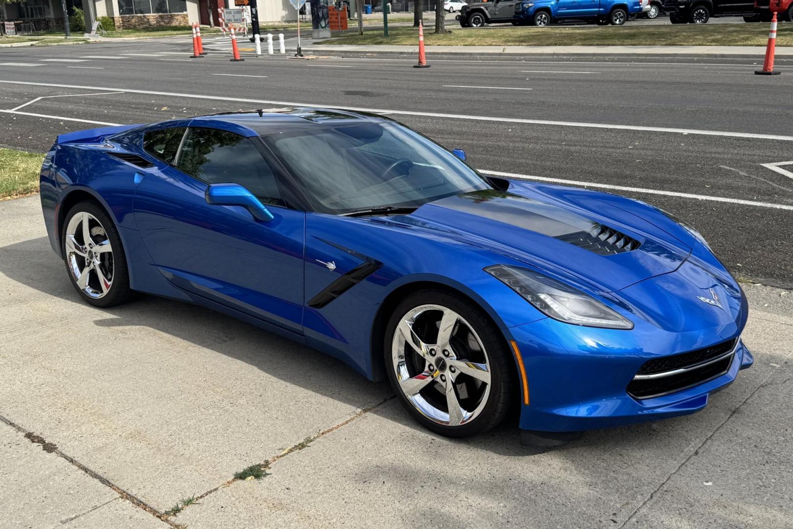 2014 Laguna Blue /Brownstone Chevrolet Corvette Stingray 3LT Z51 (1G1YL2D71E5) with an V8 6.2 Liter engine, 7 Speed Manual w/ Rev Matching transmission, located at 2304 W. Main St., Boise, ID, 83702, (208) 342-7777, 43.622105, -116.218658 - The 2014 Chevrolet Corvette Premiere Edition is a limited-production model of the Corvette Stingray, celebrating the debut of the C7 generation. Only 500 coupes were produced, exclusively in Laguna Blue with a Brownstone interior. One Owner Idaho Stingray! - Photo#19