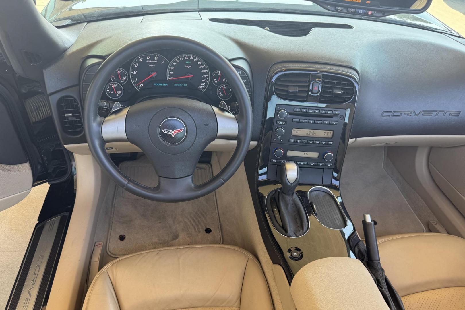 2008 Black /Tan Chevrolet Corvette 2LT (1G1YY26W785) with an V8 6.2 Liter engine, Automatic 6 Speed transmission, located at 2304 W. Main St., Boise, ID, 83702, (208) 342-7777, 43.622105, -116.218658 - Photo#6