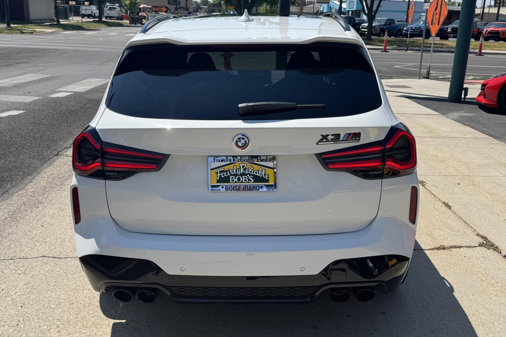 2022 Alpine White /Sakhir Orange/Black Leather BMW X3 M Competition Package (5YM13EC09N9) with an Inine 6 Cyl Twin Turbo engine, Automatic 8 Speed transmission, located at 2304 W. Main St., Boise, ID, 83702, (208) 342-7777, 43.622105, -116.218658 - Looking For Sport? How about 503 horsepower and 479 pound-feet of Torque! Only 8,000 Miles! - Photo#1