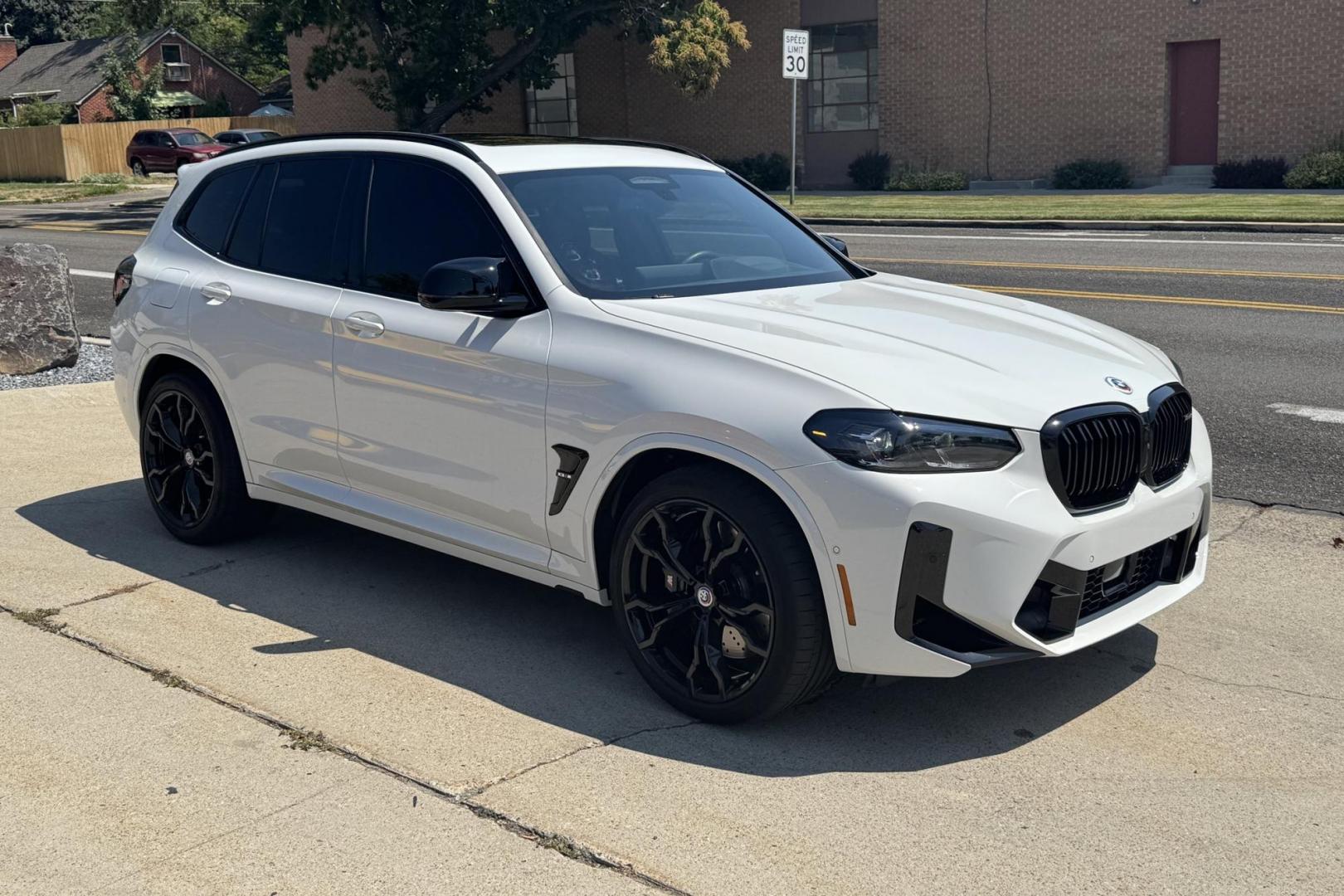 2022 Alpine White /Sakhir Orange/Black Leather BMW X3 M Competition Package (5YM13EC09N9) with an Inine 6 Cyl Twin Turbo engine, Automatic 8 Speed transmission, located at 2304 W. Main St., Boise, ID, 83702, (208) 342-7777, 43.622105, -116.218658 - Looking For Sport? How about 503 horsepower and 479 pound-feet of Torque! Only 8,000 Miles! - Photo#3