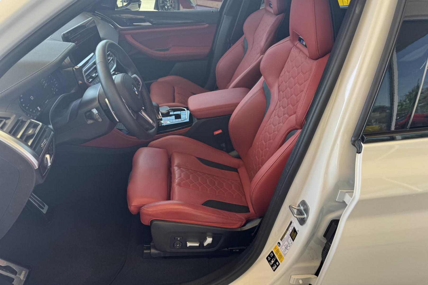 2022 Alpine White /Sakhir Orange/Black Leather BMW X3 M Competition Package (5YM13EC09N9) with an Inine 6 Cyl Twin Turbo engine, Automatic 8 Speed transmission, located at 2304 W. Main St., Boise, ID, 83702, (208) 342-7777, 43.622105, -116.218658 - Looking For Sport? How about 503 horsepower and 479 pound-feet of Torque! Only 8,000 Miles! - Photo#17