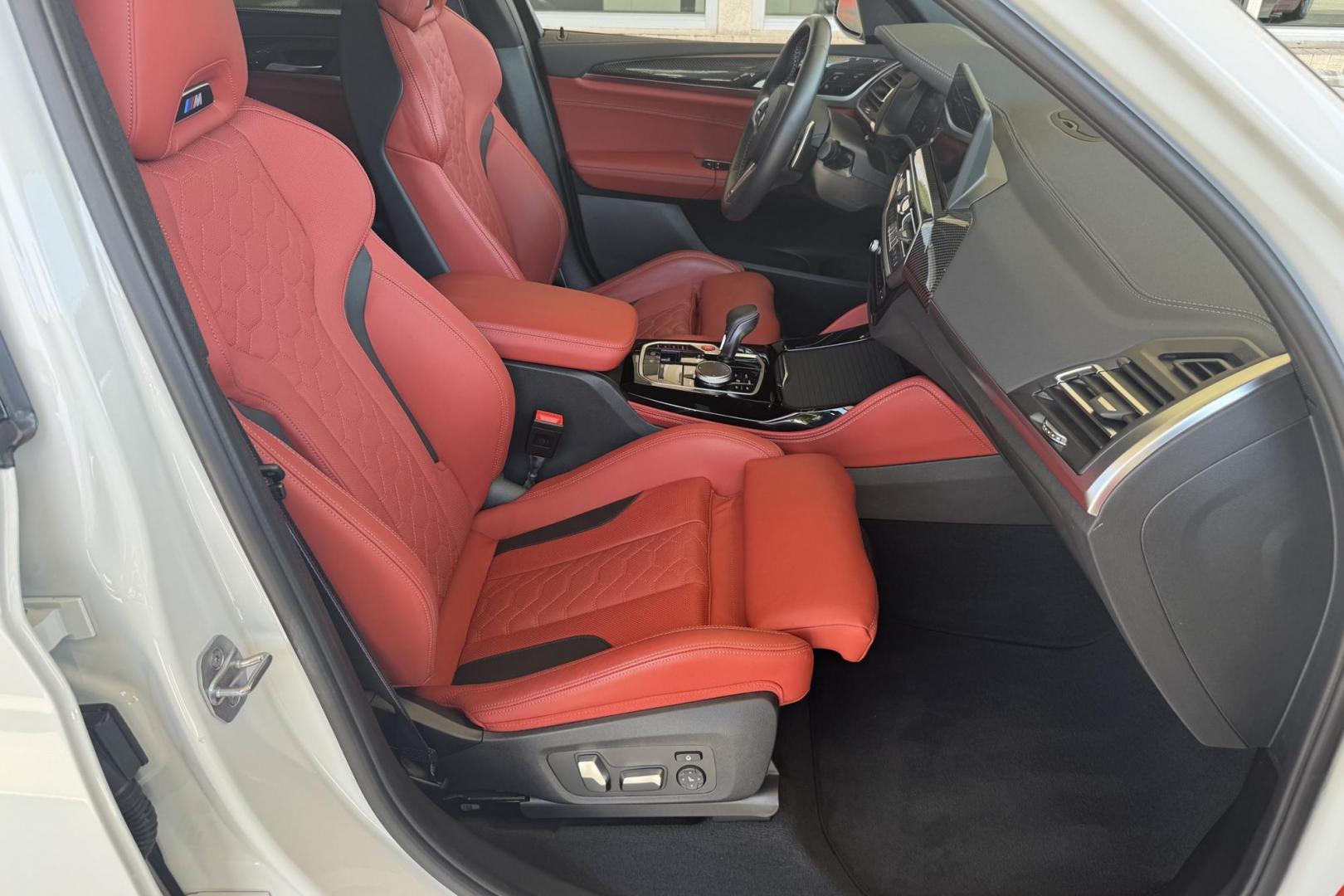 2022 Alpine White /Sakhir Orange/Black Leather BMW X3 M Competition Package (5YM13EC09N9) with an Inine 6 Cyl Twin Turbo engine, Automatic 8 Speed transmission, located at 2304 W. Main St., Boise, ID, 83702, (208) 342-7777, 43.622105, -116.218658 - Looking For Sport? How about 503 horsepower and 479 pound-feet of Torque! Only 8,000 Miles! - Photo#23