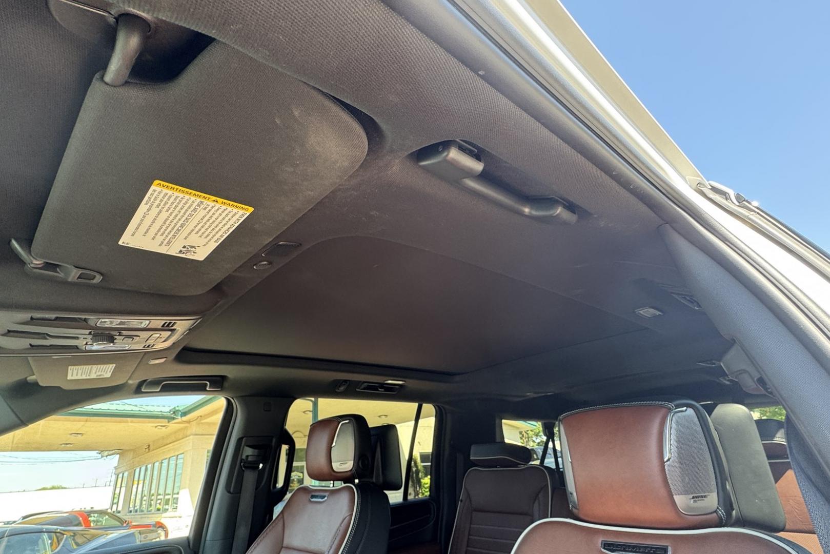 2023 White /Alpine Umber GMC Yukon Denali Ultimate (1GKS2KKT6PR) with an 6 Cyl 3.0 Liter Turbo Diesel engine, Automatic 10 Speed transmission, located at 2304 W. Main St., Boise, ID, 83702, (208) 342-7777, 43.622105, -116.218658 - Rear Entertainment System! Panoramic Sunroof! - Photo#9