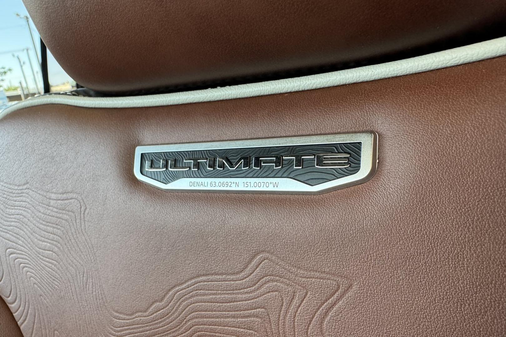 2023 White /Alpine Umber GMC Yukon Denali Ultimate (1GKS2KKT6PR) with an 6 Cyl 3.0 Liter Turbo Diesel engine, Automatic 10 Speed transmission, located at 2304 W. Main St., Boise, ID, 83702, (208) 342-7777, 43.622105, -116.218658 - Rear Entertainment System! Panoramic Sunroof! - Photo#37
