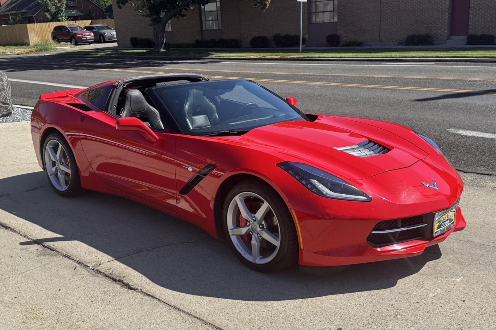 2014 Torch Red /Black Chevrolet Corvette Stingray 2LT (1G1YD2D77E5) with an V8 6.2 Liter engine, Automatic 6 Speed transmission, located at 2304 W. Main St., Boise, ID, 83702, (208) 342-7777, 43.622105, -116.218658 - Well Cared For C7 Corvette! - Photo#2