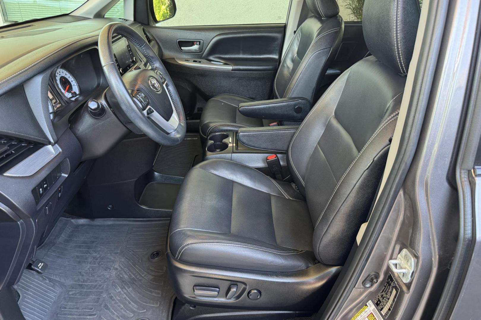 2019 Predawn Mica /Black Toyota Sienna SE Premium (5TDEZ3DC8KS) with an V6 3.5 Liter engine, Automatic 8 Speed transmission, located at 2304 W. Main St., Boise, ID, 83702, (208) 342-7777, 43.622105, -116.218658 - New Tires! Blue Ray Player! All Wheel Drive! Clean One Owner Idaho Car! - Photo#15