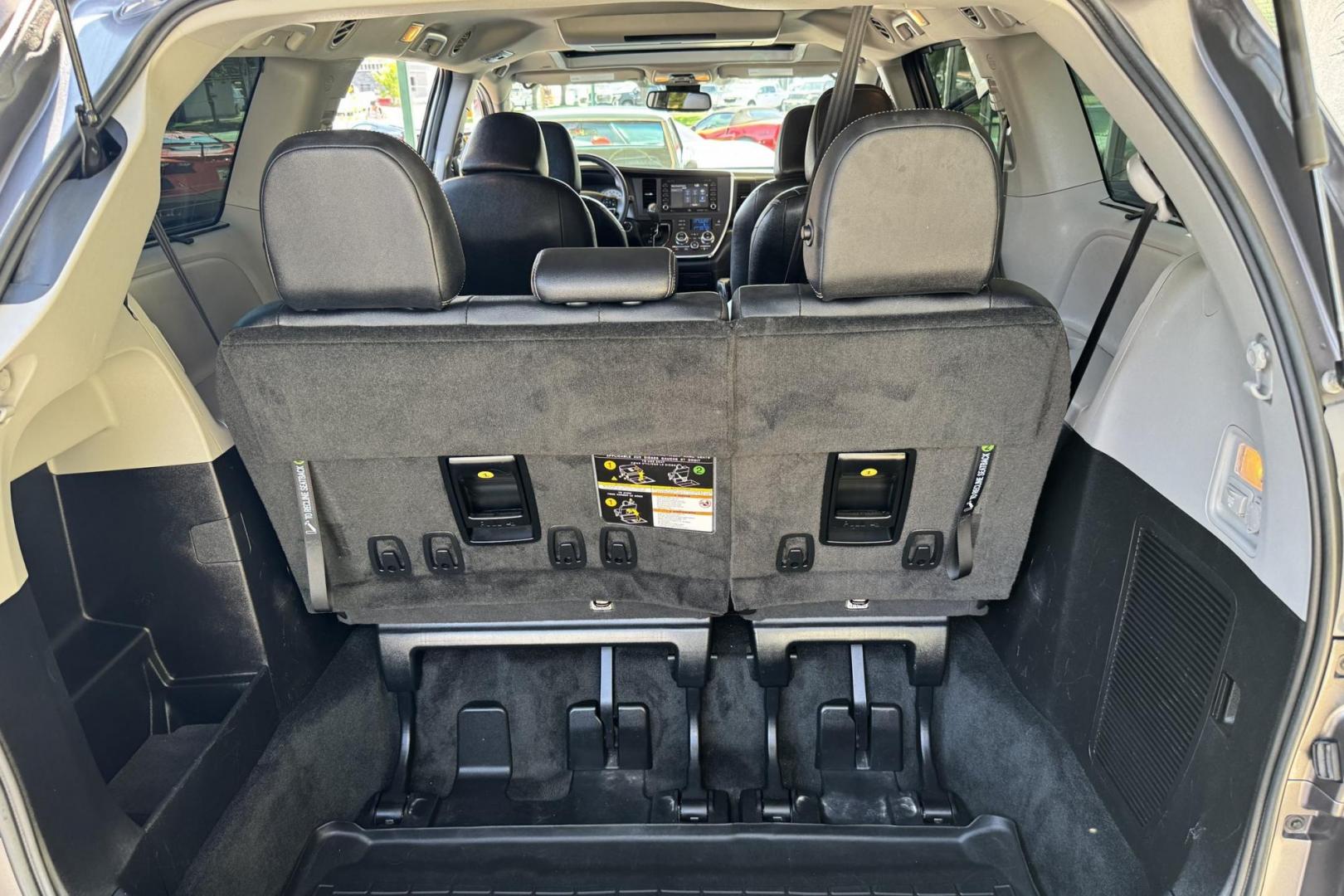 2019 Predawn Mica /Black Toyota Sienna SE Premium (5TDEZ3DC8KS) with an V6 3.5 Liter engine, Automatic 8 Speed transmission, located at 2304 W. Main St., Boise, ID, 83702, (208) 342-7777, 43.622105, -116.218658 - New Tires! Blue Ray Player! All Wheel Drive! Clean One Owner Idaho Car! - Photo#25