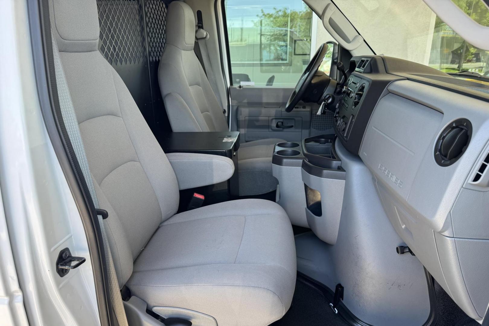 2009 Oxford White /Gray Ford E-150 (1FTNE14W09D) with an V8 4.6 Liter engine, Automatic transmission, located at 2304 W. Main St., Boise, ID, 83702, (208) 342-7777, 43.622105, -116.218658 - Very Clean Commercial Van! - Photo#9