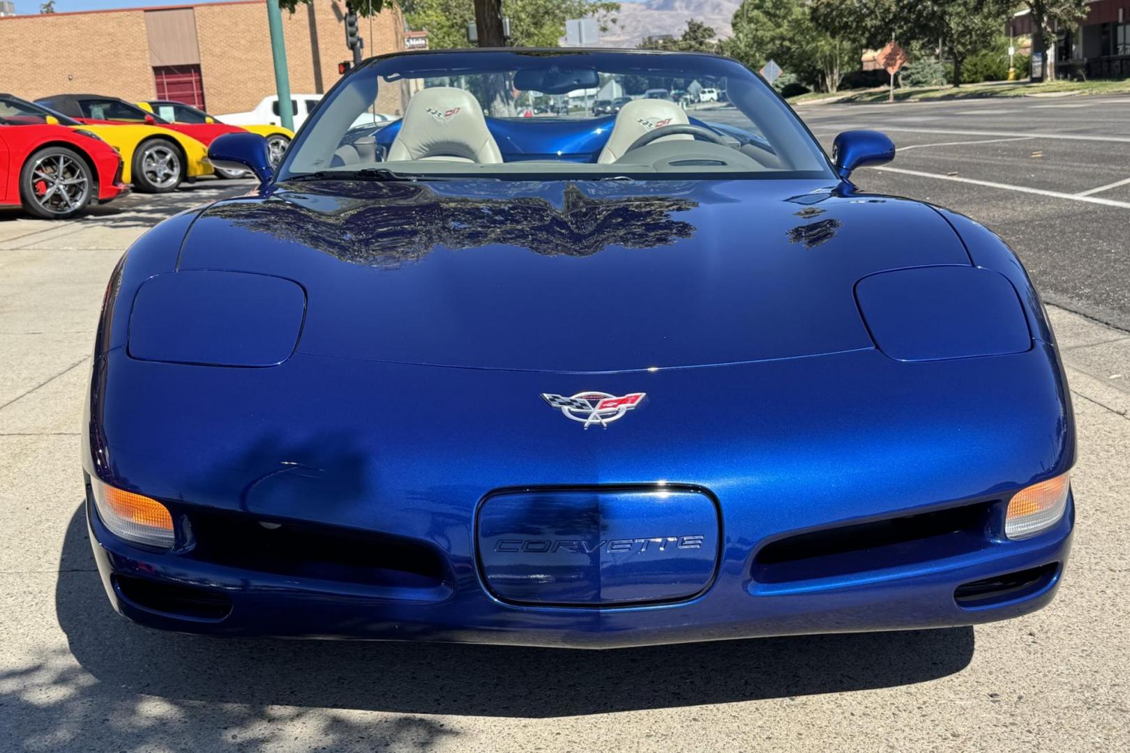2004 Lemans Blue /Shale Chevrolet Corvette Commemorative Edition (1G1YY32G345) with an V8 5.7 Liter engine, 6 Speed Manual transmission, located at 2304 W. Main St., Boise, ID, 83702, (208) 342-7777, 43.622105, -116.218658 - 24k Miles! Only 2,659 Commemorative Edition Convertibles Were Produced! - Photo#3