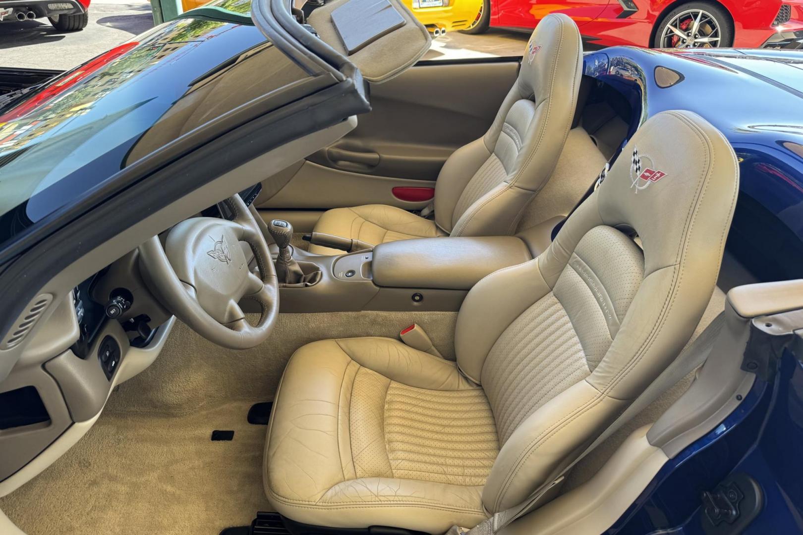 2004 Lemans Blue /Shale Chevrolet Corvette Commemorative Edition (1G1YY32G345) with an V8 5.7 Liter engine, 6 Speed Manual transmission, located at 2304 W. Main St., Boise, ID, 83702, (208) 342-7777, 43.622105, -116.218658 - 24k Miles! Only 2,659 Commemorative Edition Convertibles Were Produced! - Photo#4