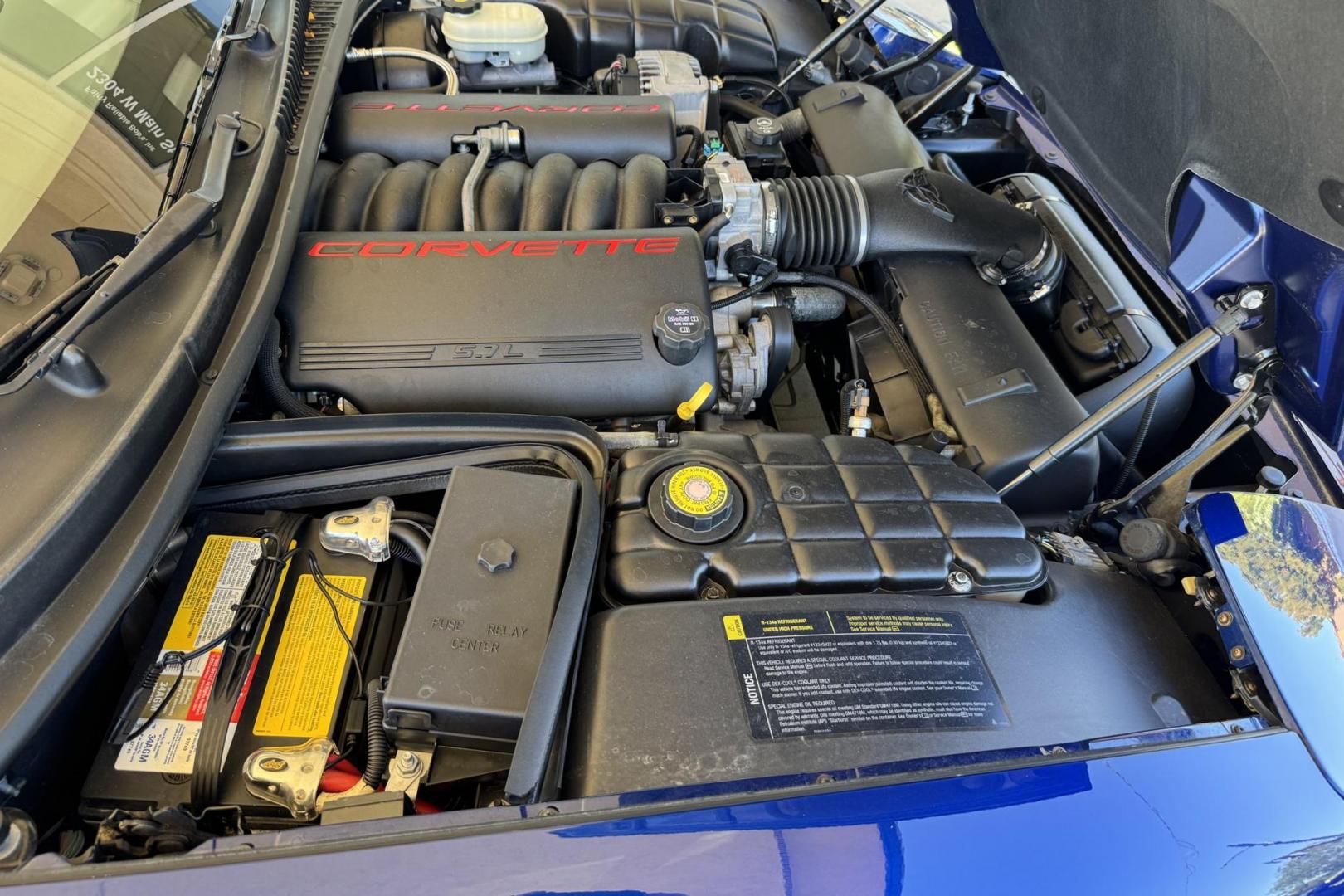 2004 Lemans Blue /Shale Chevrolet Corvette Commemorative Edition (1G1YY32G345) with an V8 5.7 Liter engine, 6 Speed Manual transmission, located at 2304 W. Main St., Boise, ID, 83702, (208) 342-7777, 43.622105, -116.218658 - 24k Miles! Only 2,659 Commemorative Edition Convertibles Were Produced! - Photo#13