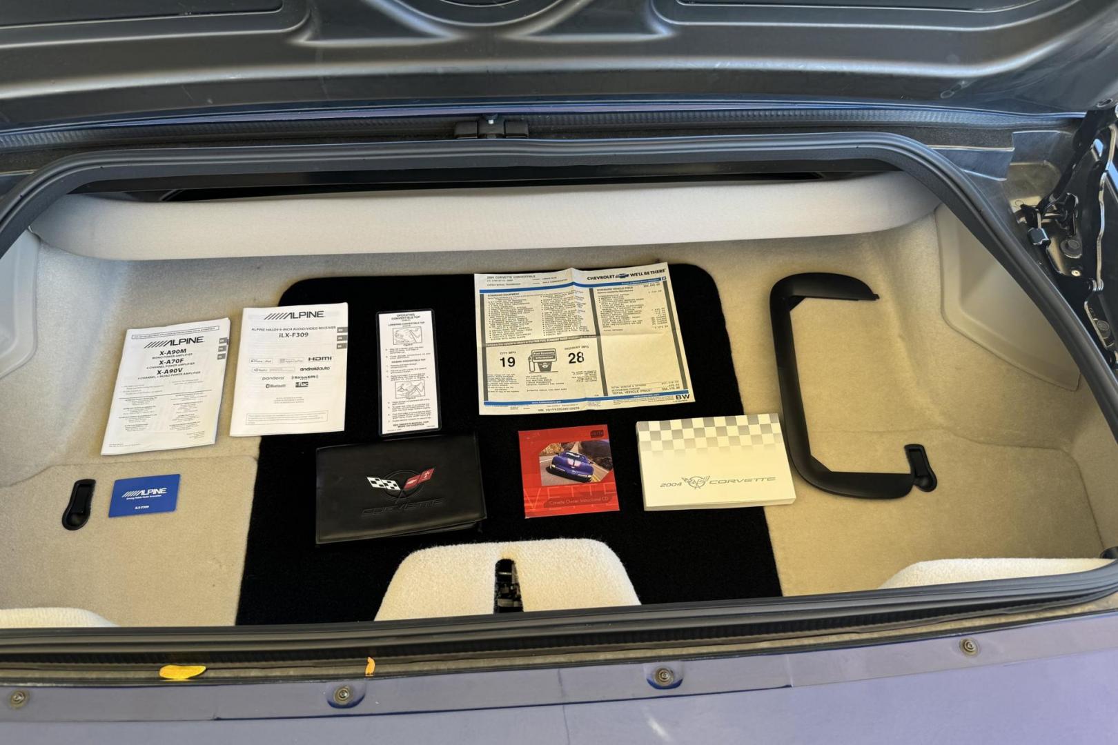 2004 Lemans Blue /Shale Chevrolet Corvette Commemorative Edition (1G1YY32G345) with an V8 5.7 Liter engine, 6 Speed Manual transmission, located at 2304 W. Main St., Boise, ID, 83702, (208) 342-7777, 43.622105, -116.218658 - 24k Miles! Only 2,659 Commemorative Edition Convertibles Were Produced! - Photo#16