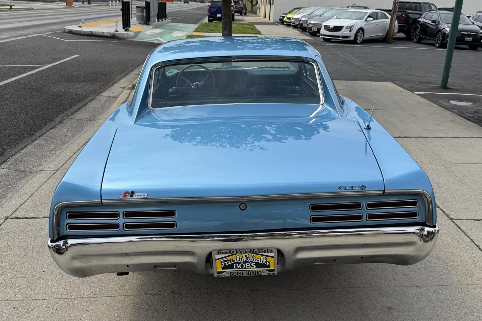 1967 Tyrol Blue /Blue Pontiac GTO (242177Z1232) , Automatic transmission, located at 2304 W. Main St., Boise, ID, 83702, (208) 342-7777, 43.622105, -116.218658 - Photo#1