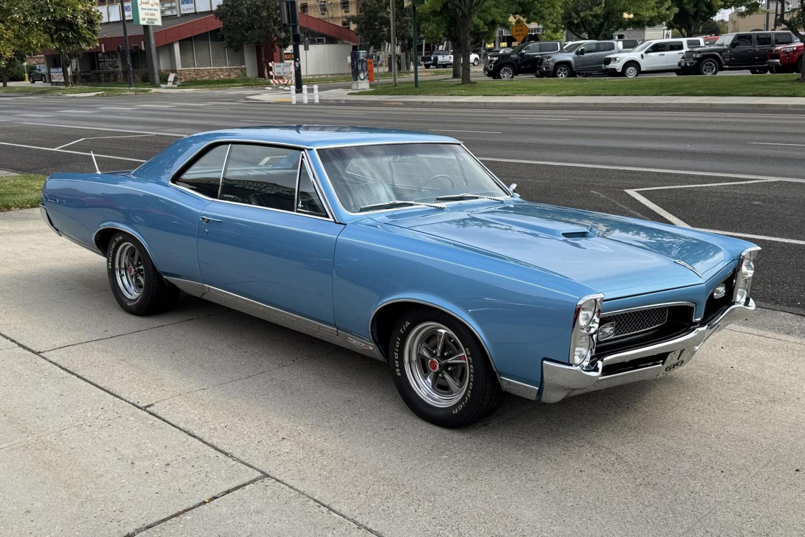 1967 Tyrol Blue /Blue Pontiac GTO (242177Z1232) , Automatic transmission, located at 2304 W. Main St., Boise, ID, 83702, (208) 342-7777, 43.622105, -116.218658 - Photo#2