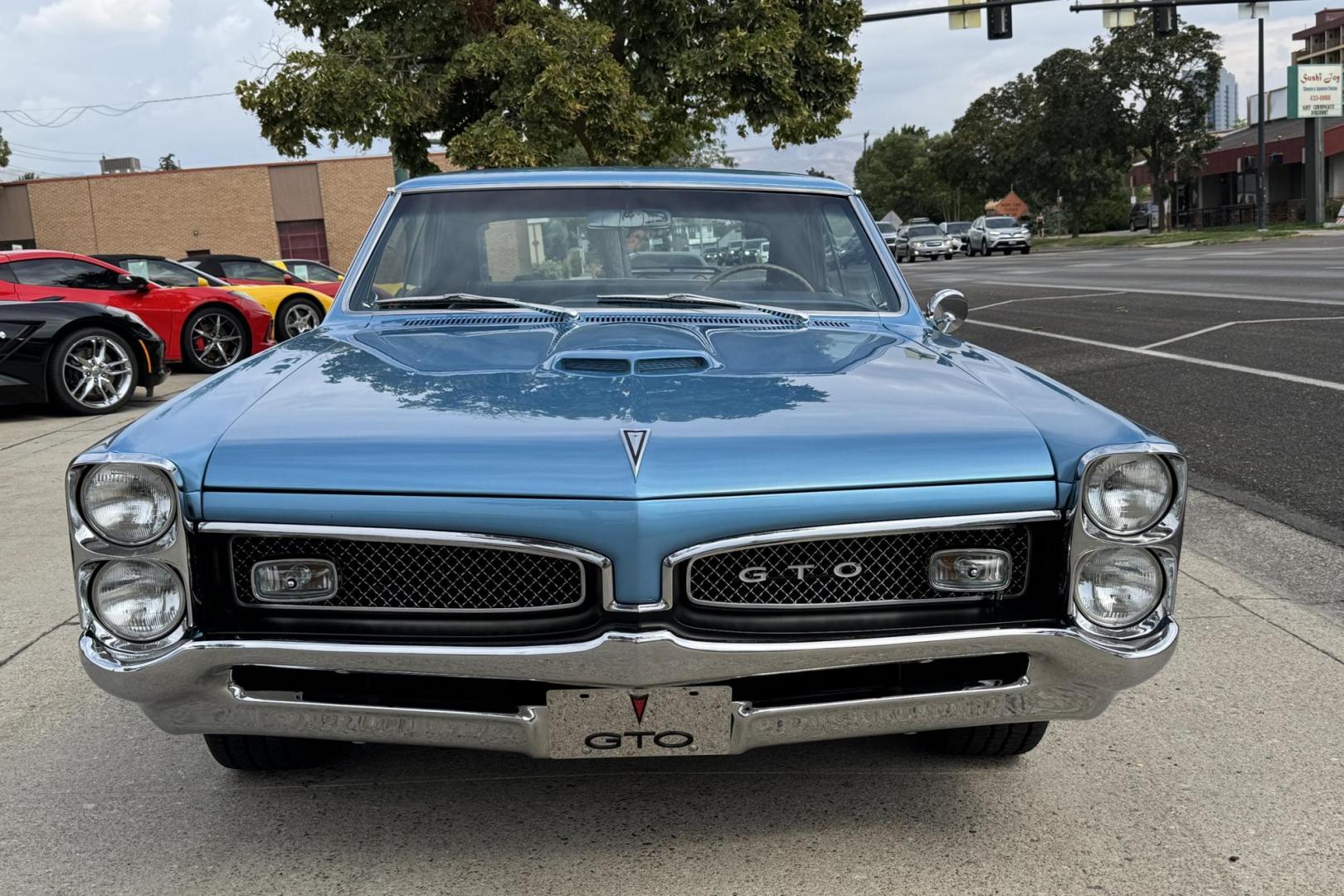 1967 Tyrol Blue /Blue Pontiac GTO (242177Z1232) , Automatic transmission, located at 2304 W. Main St., Boise, ID, 83702, (208) 342-7777, 43.622105, -116.218658 - Photo#4