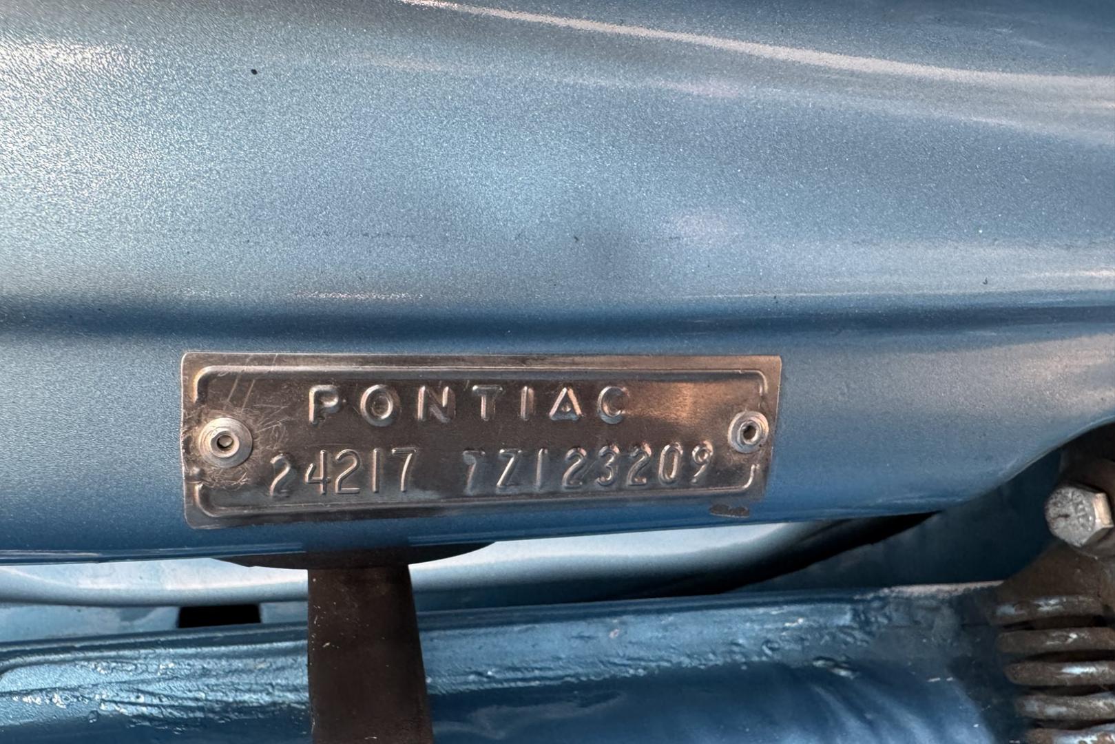 1967 Tyrol Blue /Blue Pontiac GTO (242177Z1232) , Automatic transmission, located at 2304 W. Main St., Boise, ID, 83702, (208) 342-7777, 43.622105, -116.218658 - Photo#14