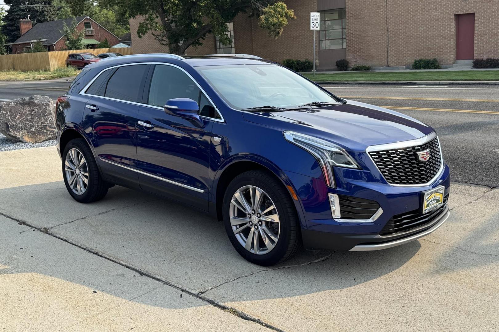 2024 Opulent Blue /Jet Black Cadillac XT5 Premium Luxury (1GYKNDR43RZ) with an 4 Cyl 2.0 Liter Turbo engine, Automatic 9 Speed transmission, located at 2304 W. Main St., Boise, ID, 83702, (208) 342-7777, 43.622105, -116.218658 - Photo#2