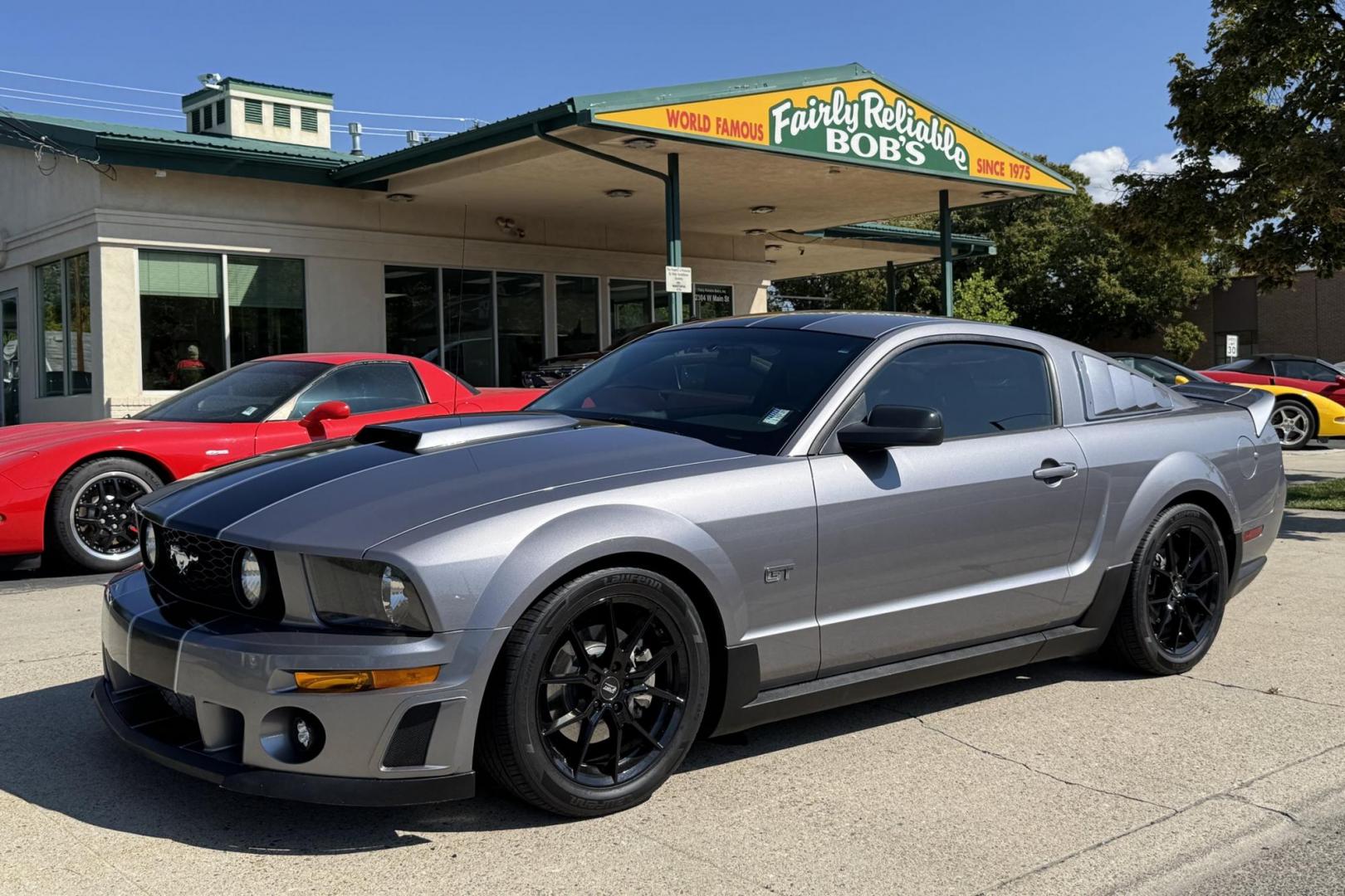 2006 Silver /Black Ford Mustang GT Premium (1ZVHT82H465) with an V8 4.6 Liter engine, Automatic transmission, located at 2304 W. Main St., Boise, ID, 83702, (208) 342-7777, 43.622105, -116.218658 - 2006 Ford Mustang GT Premium With Attitude! - Photo#0