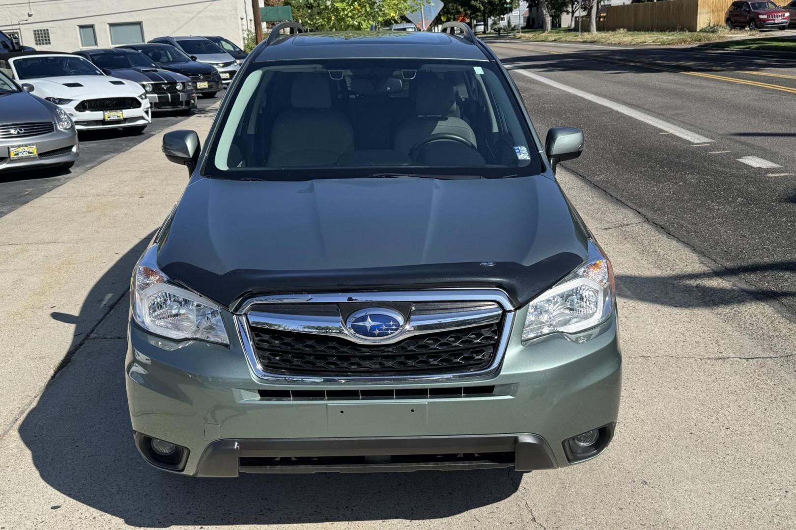 2016 Jasmine Green Metallic /Platinum Leather Subaru Forester Touring (JF2SJAXC7GH) with an H4 2.5 Liter engine, Automatic transmission, located at 2304 W. Main St., Boise, ID, 83702, (208) 342-7777, 43.622105, -116.218658 - Highly Optioned And Low Mileage Forester Touring! New Tires Too! - Photo#3