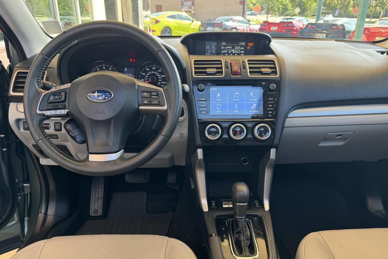 2016 Jasmine Green Metallic /Platinum Leather Subaru Forester Touring (JF2SJAXC7GH) with an H4 2.5 Liter engine, Automatic transmission, located at 2304 W. Main St., Boise, ID, 83702, (208) 342-7777, 43.622105, -116.218658 - Highly Optioned And Low Mileage Forester Touring! New Tires Too! - Photo#18