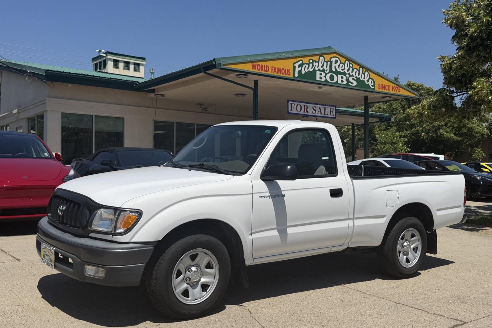 2002 White /Tan Toyota Tacoma (5TENL42N12Z) with an 4 Cyl 2.4 Liter engine, 5 Speed transmission, located at 2304 W. Main St., Boise, ID, 83702, (208) 342-7777, 43.622105, -116.218658 - Timeless And Reliable Tacoma!- Photo#0