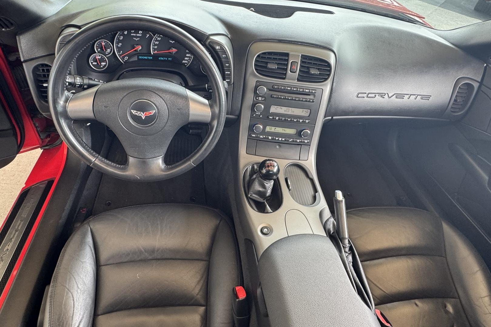 2007 Victory Red /Black Chevrolet Corvette 1LT Z51 (1G1YY25U075) with an V8 6.0 Liter engine, 6 Speed Manual transmission, located at 2304 W. Main St., Boise, ID, 83702, (208) 342-7777, 43.622105, -116.218658 - 6 Speed Manual Coupe! Low Mileage And Ready To Go! - Photo#8