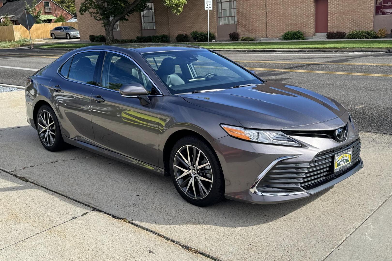 2024 Predawn Mica Gray /Black Toyota Camry XLE (4T1F11AK9RU) with an 4 Cyl 2.5 Liter engine, Automatic 8 Speed transmission, located at 2304 W. Main St., Boise, ID, 83702, (208) 342-7777, 43.622105, -116.218658 - Heated Seats! Heated Steering Wheel & Sunroof Too! - Photo#2