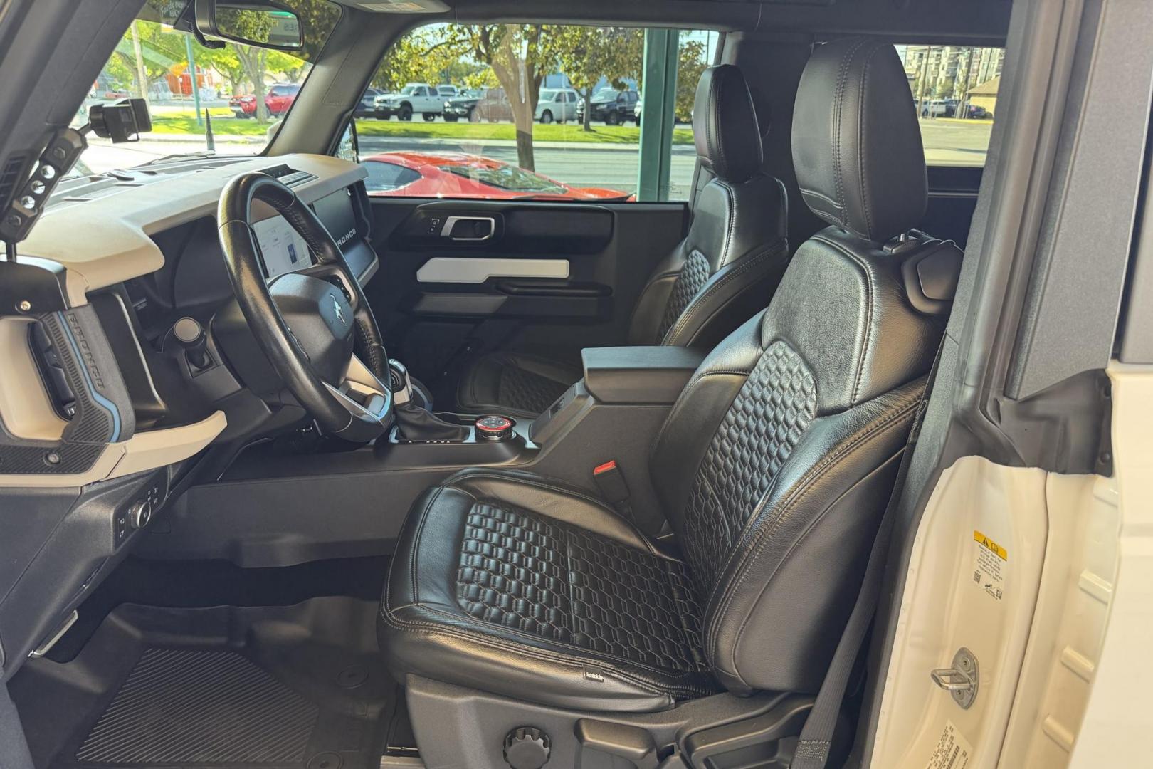 2021 White /Black Ford Bronco Wildtrak (1FMDE5CP4ML) with an V6 2.7 Liter Twin Turbo engine, Automatic 10 Speed transmission, located at 2304 W. Main St., Boise, ID, 83702, (208) 342-7777, 43.622105, -116.218658 - Loaded With Safety Features! A Lot Of Extra Accessories! - Photo#13