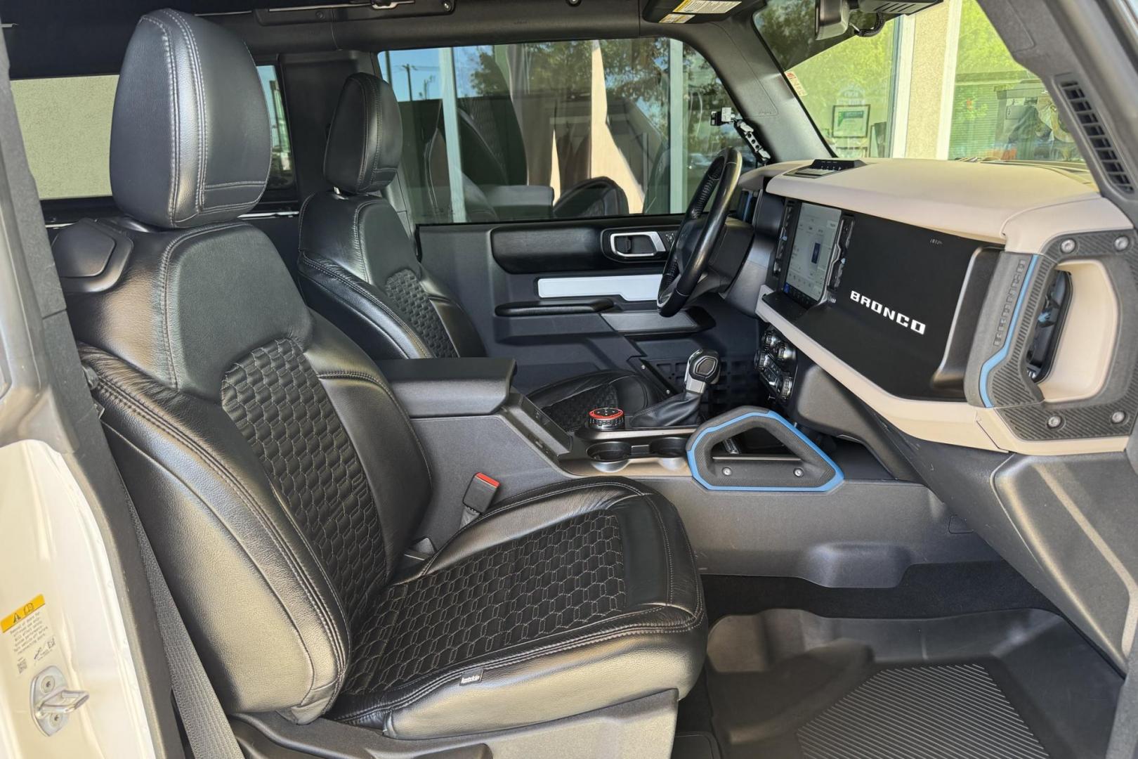 2021 White /Black Ford Bronco Wildtrak (1FMDE5CP4ML) with an V6 2.7 Liter Twin Turbo engine, Automatic 10 Speed transmission, located at 2304 W. Main St., Boise, ID, 83702, (208) 342-7777, 43.622105, -116.218658 - Loaded With Safety Features! A Lot Of Extra Accessories! - Photo#16