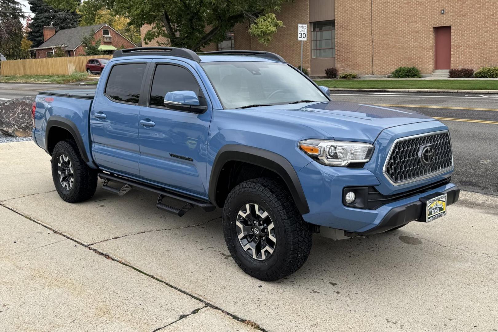 2019 Cavalry Blue /Black Toyota Tacoma TRD Off-Road (3TMCZ5AN9KM) with an V6 3.5 Liter engine, Automatic 6 Speed transmission, located at 2304 W. Main St., Boise, ID, 83702, (208) 342-7777, 43.622105, -116.218658 - New Tires! Highly Optioned TRD Off-Road! - Photo#2