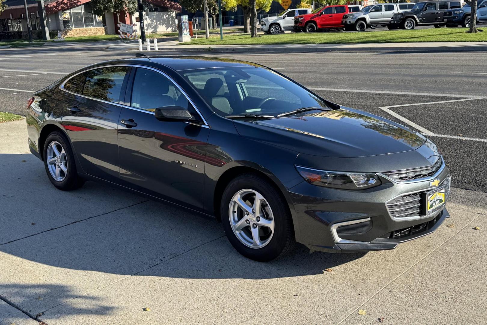 2018 Gray /Black Chevrolet Malibu LS (1G1ZC5ST8JF) with an 4 Cyl 1.5 Liter Turbo engine, Automatic 6 Speed transmission, located at 2304 W. Main St., Boise, ID, 83702, (208) 342-7777, 43.622105, -116.218658 - Great Fuel Economy! A Lot Of Leg Room Too! - Photo#1