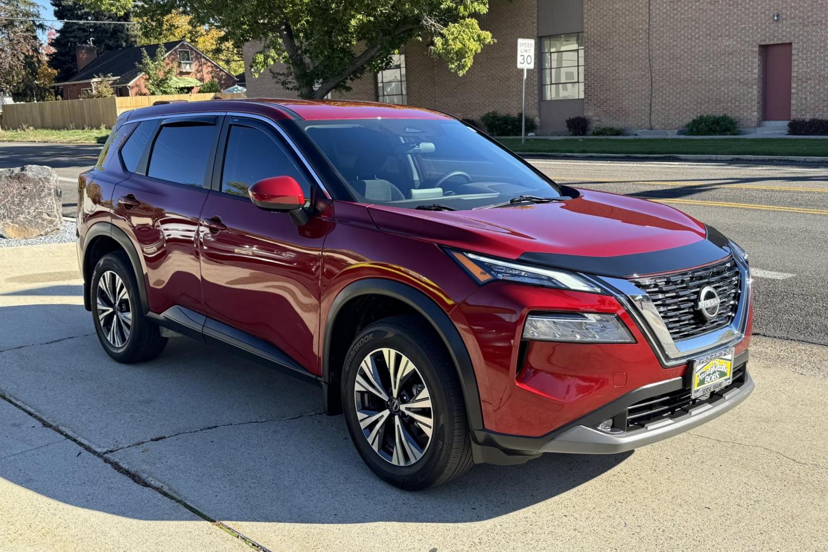 2023 Scarlet Ember /Black Nissan Rogue SV (5N1BT3BB5PC) with an 3 Cyl 1.5 Liter Turbo engine, Automatic transmission, located at 2304 W. Main St., Boise, ID, 83702, (208) 342-7777, 43.622105, -116.218658 - Great Fuel Economy & All Wheel Drive! - Photo#2