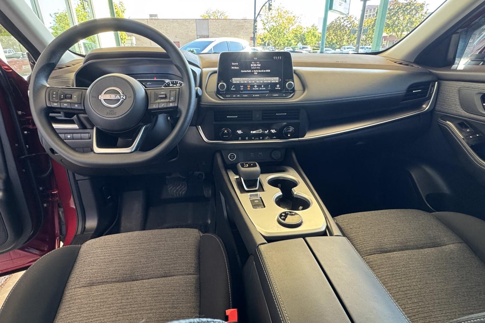 2023 Scarlet Ember /Black Nissan Rogue SV (5N1BT3BB5PC) with an 3 Cyl 1.5 Liter Turbo engine, Automatic transmission, located at 2304 W. Main St., Boise, ID, 83702, (208) 342-7777, 43.622105, -116.218658 - Great Fuel Economy & All Wheel Drive! - Photo#9