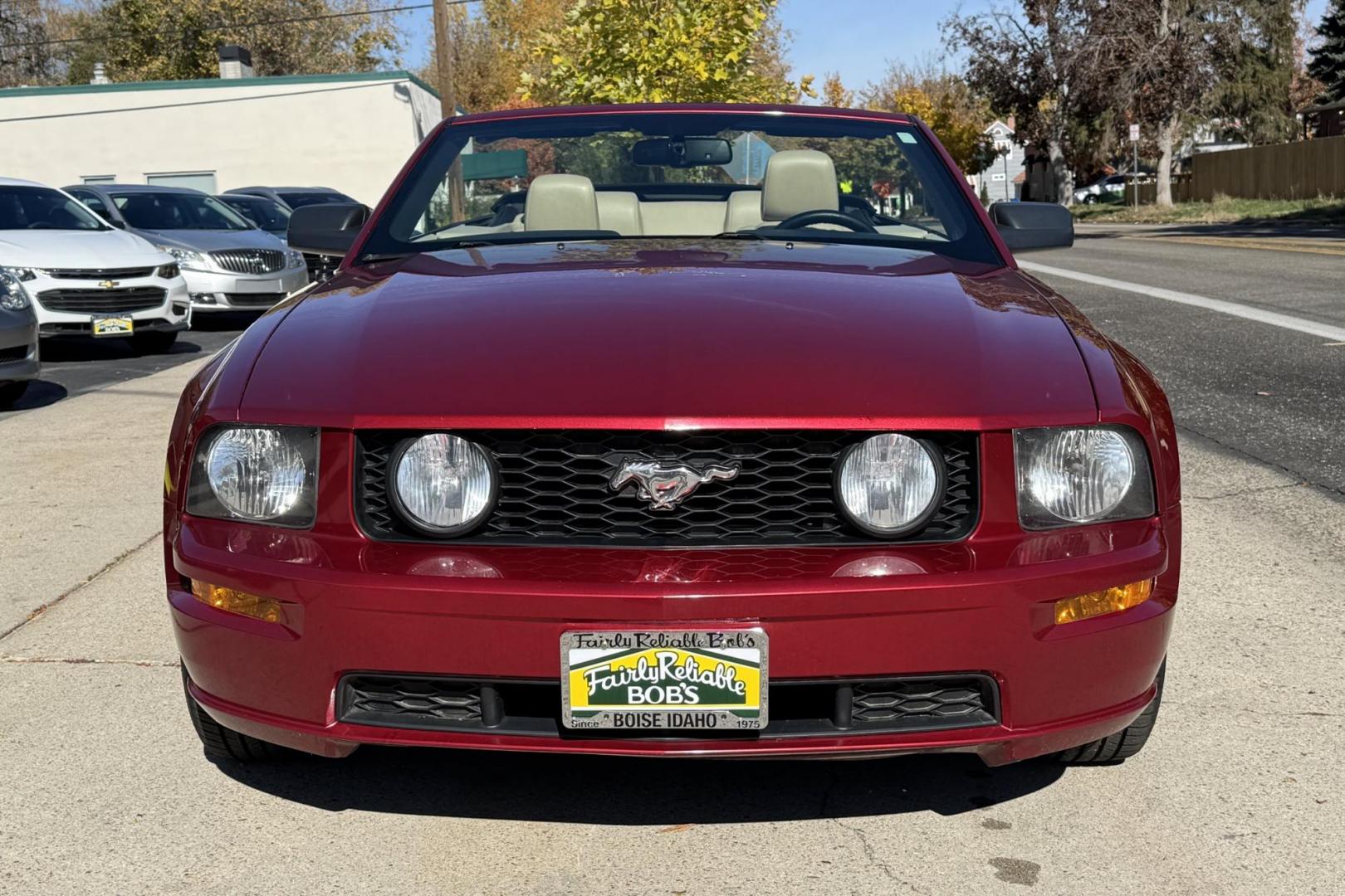 2007 Maroon /Redfire Clearcoat Ford Mustang GT Premium (1ZVHT85H375) with an V8 4.6 Liter engine, 5 Speed transmission, located at 2304 W. Main St., Boise, ID, 83702, (208) 342-7777, 43.622105, -116.218658 - Low Mileage Mustang GT Premium Convertible! Must See! - Photo#3