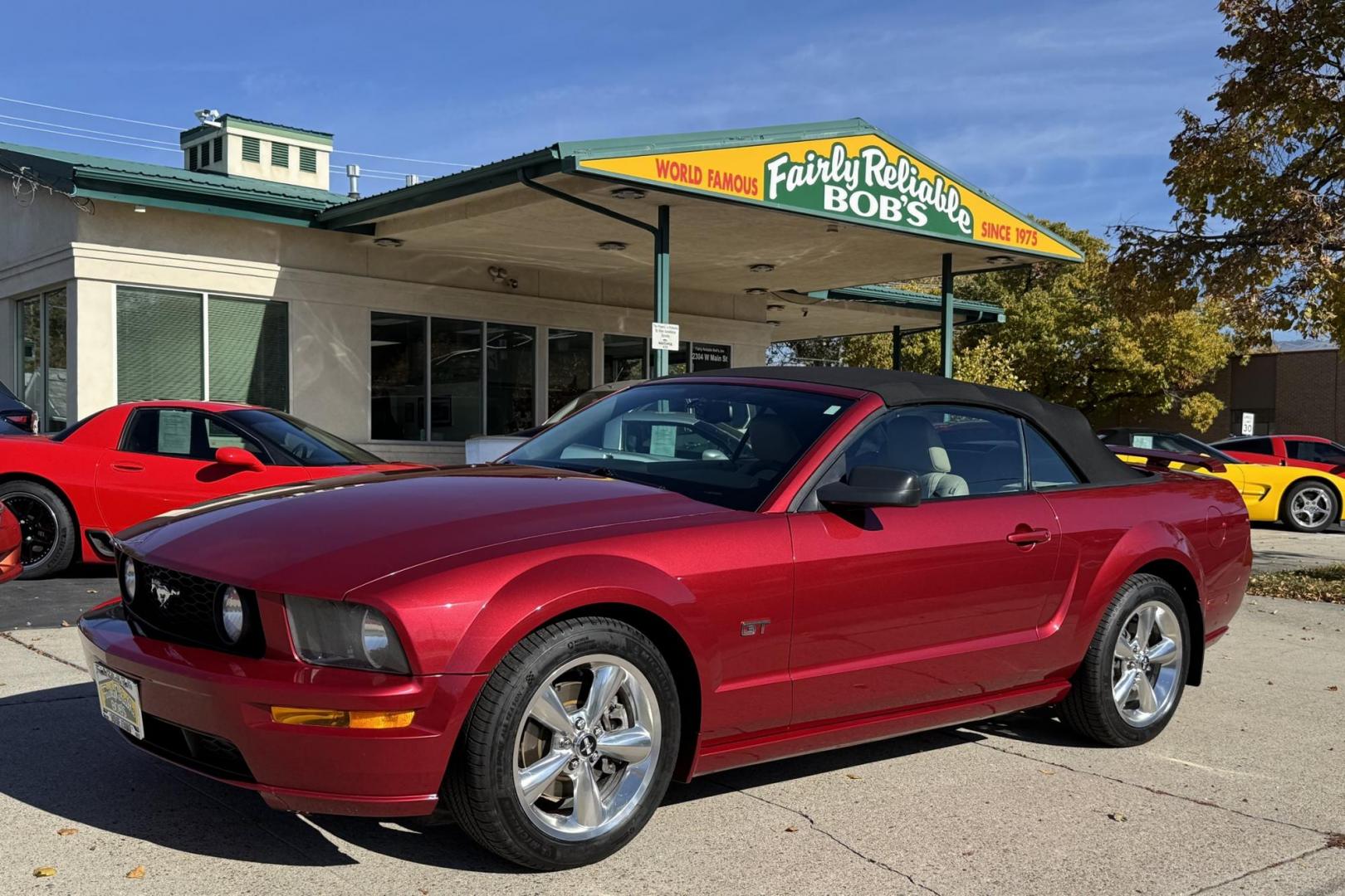 2007 Maroon /Redfire Clearcoat Ford Mustang GT Premium (1ZVHT85H375) with an V8 4.6 Liter engine, 5 Speed transmission, located at 2304 W. Main St., Boise, ID, 83702, (208) 342-7777, 43.622105, -116.218658 - Low Mileage Mustang GT Premium Convertible! Must See! - Photo#14