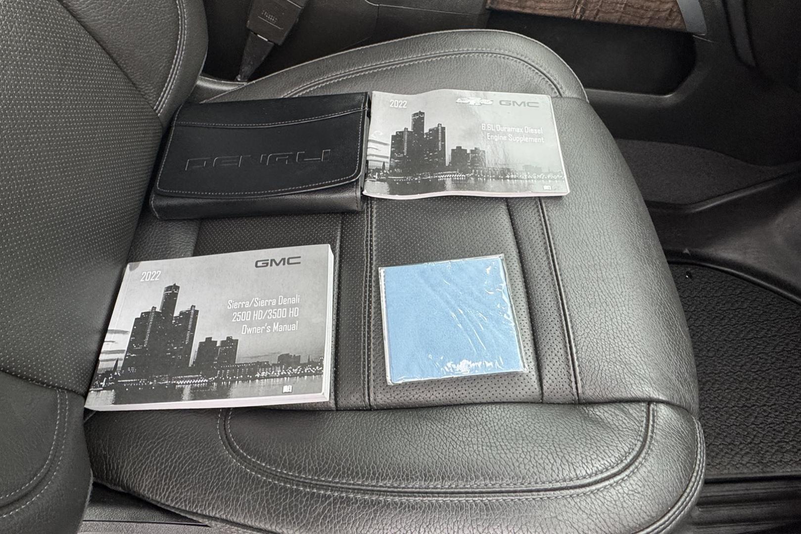 2022 Black /Jet Black GMC Sierra 3500HD Denali (1GT49WEY8NF) with an V8 6.6 Liter Duramax Turbo Diesel engine, Automatic 10 Speed Allison transmission, located at 2304 W. Main St., Boise, ID, 83702, (208) 342-7777, 43.622105, -116.218658 - Photo#29