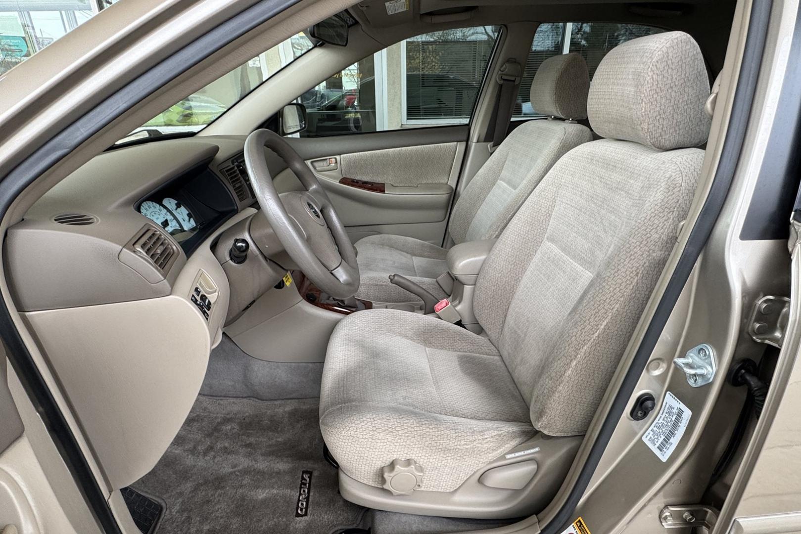 2004 Gold /Tan Toyota Corolla LE (1NXBR38E24Z) with an 4 Cyl 1.8 Liter engine, 5 Speed transmission, located at 2304 W. Main St., Boise, ID, 83702, (208) 342-7777, 43.622105, -116.218658 - Local One Owner Boise Car! 25k Actual Mileage! - Photo#5