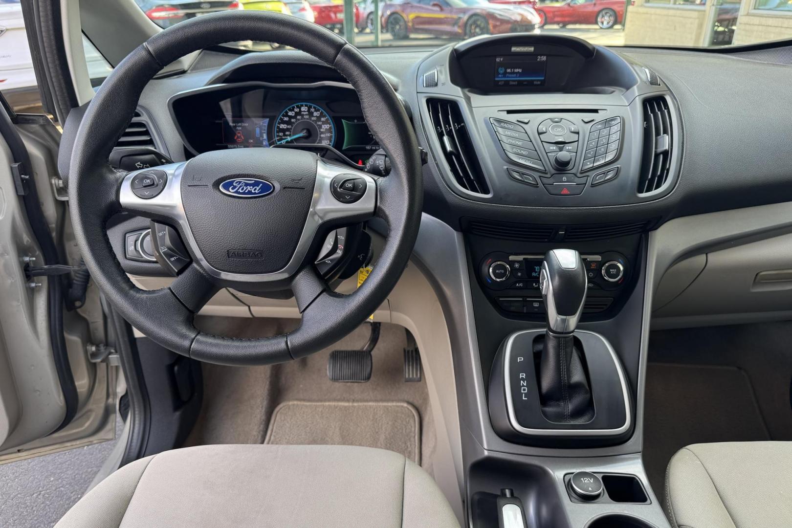 2015 Tectonic Silver Metallic /Camel Ford C-Max SE (1FADP5AU3FL) with an 4 Cyl 2.0 Liter Hybrid engine, Automatic transmission, located at 2304 W. Main St., Boise, ID, 83702, (208) 342-7777, 43.622105, -116.218658 - New Tires! Great Fuel Economy! - Photo#10