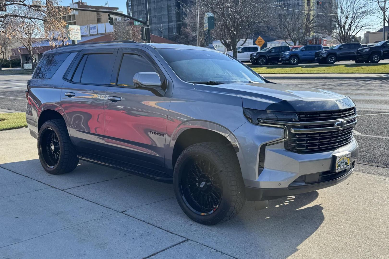 2022 Satin Steel Metallic /Jet Black Chevrolet Tahoe RST (1GNSKRKT1NR) with an 6 Cyl 3.0 Liter Turbo Diesel engine, Automatic 10 Speed transmission, located at 2304 W. Main St., Boise, ID, 83702, (208) 342-7777, 43.622105, -116.218658 - Seats 7! Duramax Powered Tahoe! New Wheels And Tires! - Photo#2