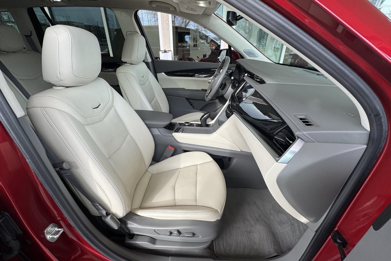 2024 Crystal Red /Cashmere Cadillac XT6 Premium Luxury (1GYKPDRS2RZ) with an V6 3.5 Liter engine, Automatic 9 Speed transmission, located at 2304 W. Main St., Boise, ID, 83702, (208) 342-7777, 43.622105, -116.218658 - 7 Passenger! Power Rear Third Row! Push Button Fold Down Second Row! Ready To Go! - Photo#23