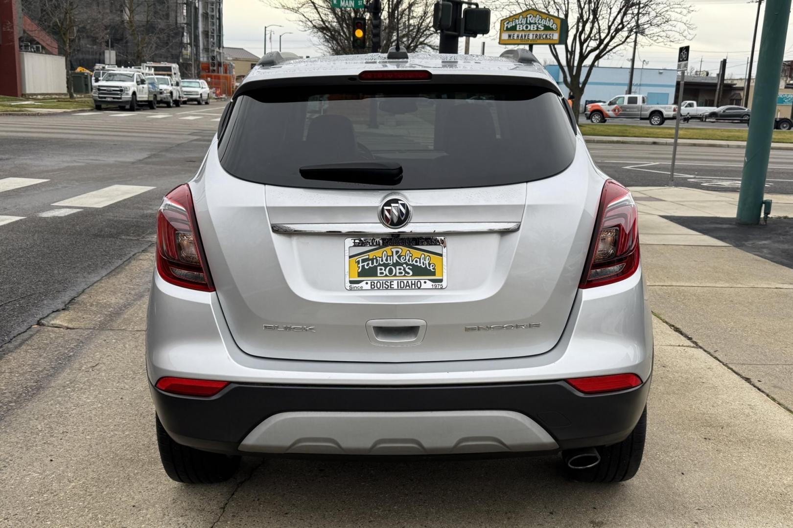 2018 Silver /Black Buick Encore Preferred (KL4CJASB3JB) with an 4 Cyl 1.4 Liter Turbo engine, Automatic 6 Speed transmission, located at 2304 W. Main St., Boise, ID, 83702, (208) 342-7777, 43.622105, -116.218658 - Great Fuel Economy! - Photo#1