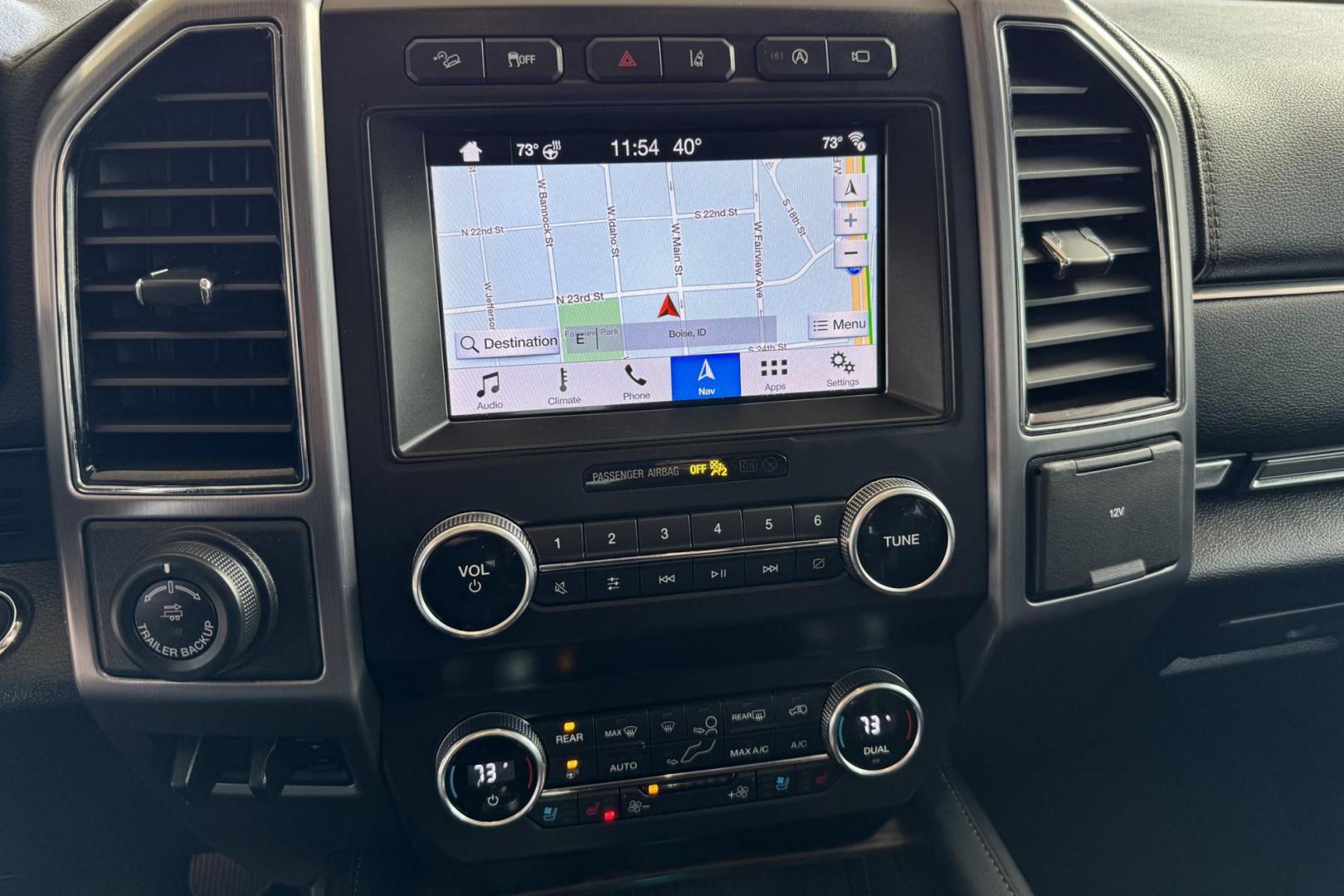 2019 White /Black Ford Expedition Max Platinum (1FMJK1MT9KE) with an V6 3.5 Liter Twin Turbo engine, Automatic 10 Speed transmission, located at 2304 W. Main St., Boise, ID, 83702, (208) 342-7777, 43.622105, -116.218658 - 7 Passenger! 4 Captains Chairs! Loaded With Comfort And Safety Features! - Photo#9