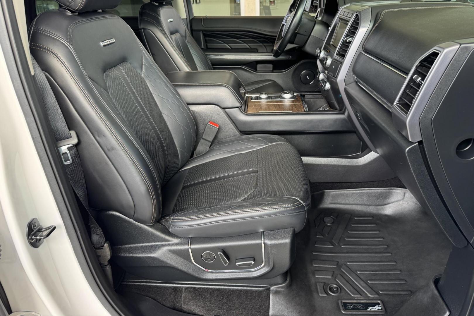 2019 White /Black Ford Expedition Max Platinum (1FMJK1MT9KE) with an V6 3.5 Liter Twin Turbo engine, Automatic 10 Speed transmission, located at 2304 W. Main St., Boise, ID, 83702, (208) 342-7777, 43.622105, -116.218658 - 7 Passenger! 4 Captains Chairs! Loaded With Comfort And Safety Features! - Photo#29