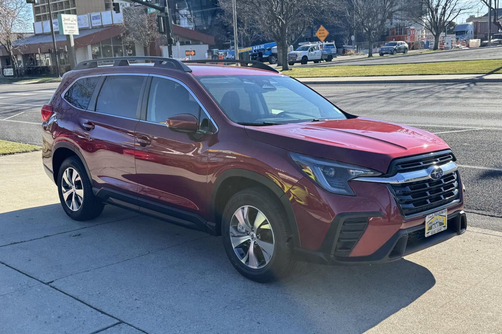 2024 Crimson Red Pearl /Black Subaru Ascent Premium (4S4WMAED9R3) with an H4 2.4 Liter Turbo engine, Automatic transmission, located at 2304 W. Main St., Boise, ID, 83702, (208) 342-7777, 43.622105, -116.218658 - 7 Passenger! Great In The Snow! Remaining Factory Warranty! - Photo#2