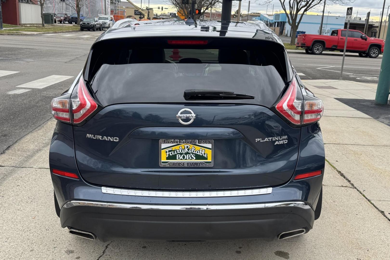 2015 Arctic Blue Metallic /Beige Nissan Murano Platinum (5N1AZ2MHXFN) with an V6 3.5 Liter engine, Automatic transmission, located at 2304 W. Main St., Boise, ID, 83702, (208) 342-7777, 43.622105, -116.218658 - Stunning And Highly Optioned! - Photo#1