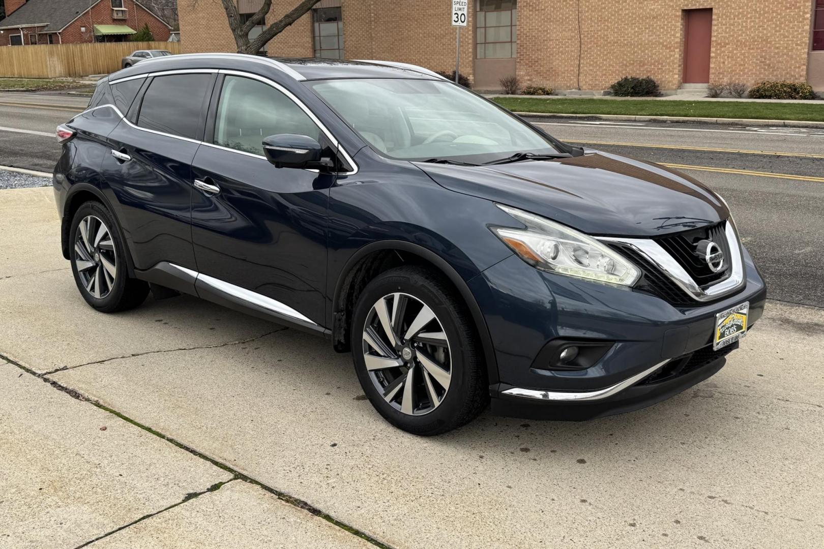 2015 Arctic Blue Metallic /Beige Nissan Murano Platinum (5N1AZ2MHXFN) with an V6 3.5 Liter engine, Automatic transmission, located at 2304 W. Main St., Boise, ID, 83702, (208) 342-7777, 43.622105, -116.218658 - Stunning And Highly Optioned! - Photo#2