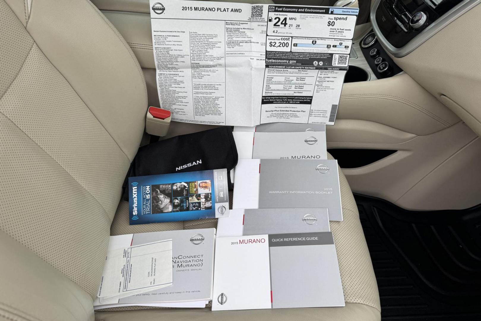 2015 Arctic Blue Metallic /Beige Nissan Murano Platinum (5N1AZ2MHXFN) with an V6 3.5 Liter engine, Automatic transmission, located at 2304 W. Main St., Boise, ID, 83702, (208) 342-7777, 43.622105, -116.218658 - Stunning And Highly Optioned! - Photo#20