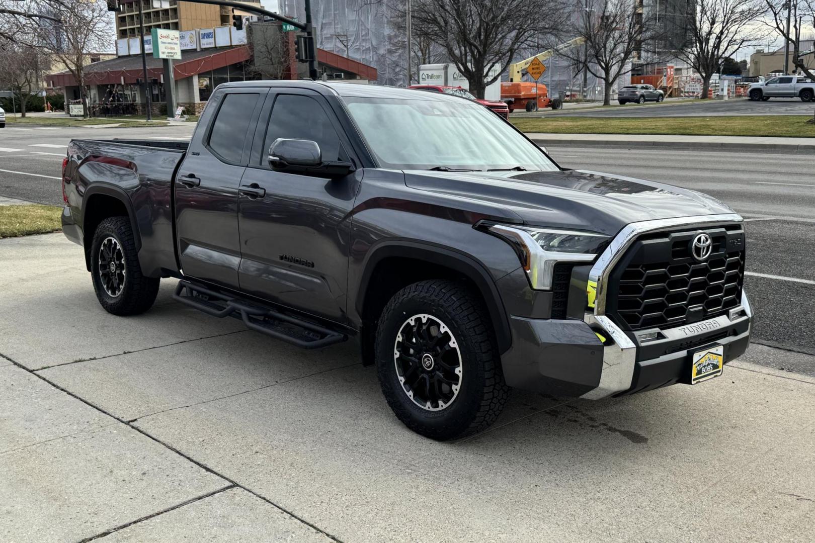2022 Magnetic Gray Metallic /Black Toyota Tundra SR5 TRD Off Road (5TFLA5AA5NX) with an V6 3.5 Liter Twin Turbo engine, Automatic 10 Speed transmission, located at 2304 W. Main St., Boise, ID, 83702, (208) 342-7777, 43.622105, -116.218658 - Clean And Ready To Go! - Photo#2