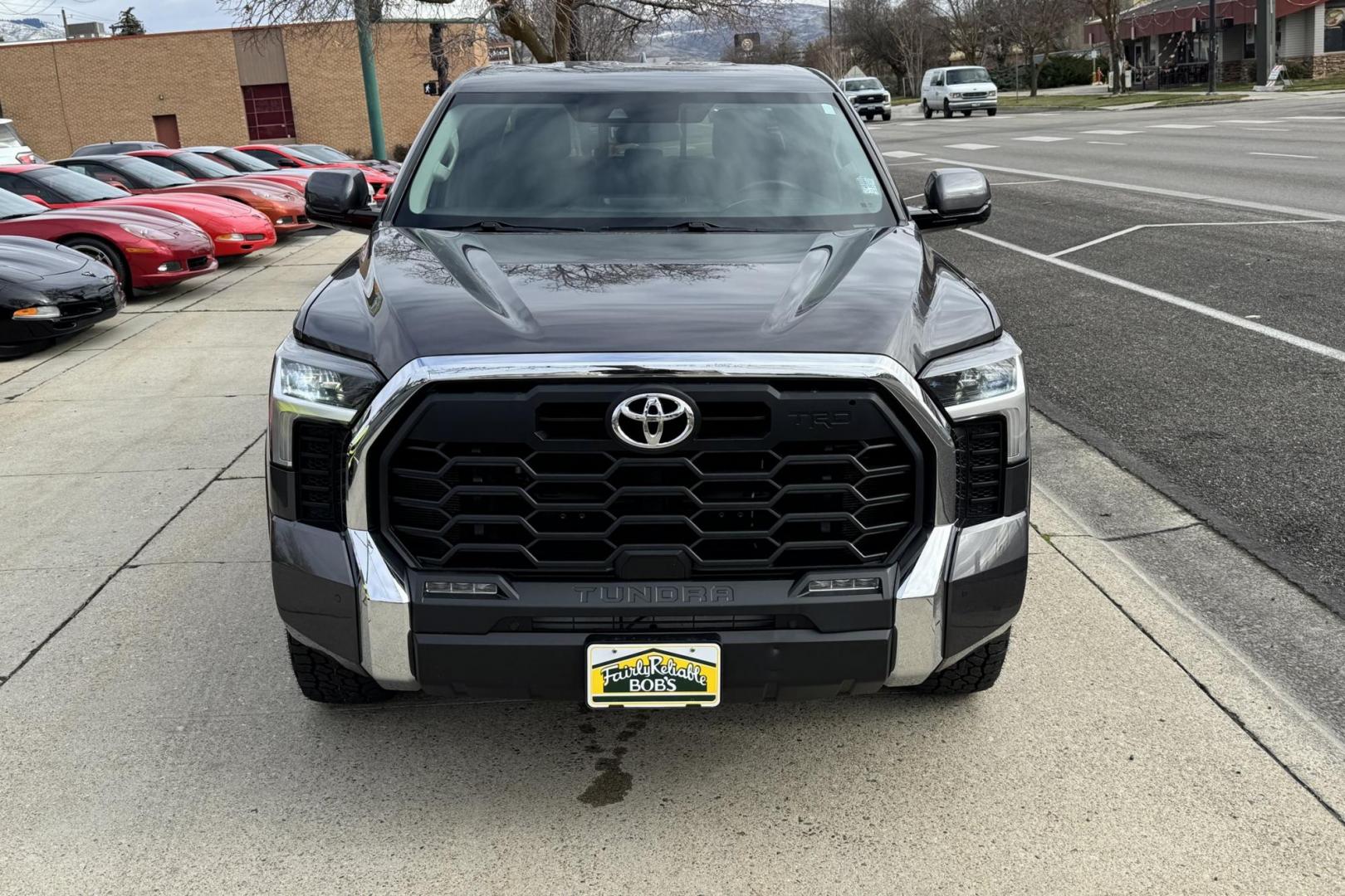 2022 Magnetic Gray Metallic /Black Toyota Tundra SR5 TRD Off Road (5TFLA5AA5NX) with an V6 3.5 Liter Twin Turbo engine, Automatic 10 Speed transmission, located at 2304 W. Main St., Boise, ID, 83702, (208) 342-7777, 43.622105, -116.218658 - Clean And Ready To Go! - Photo#3