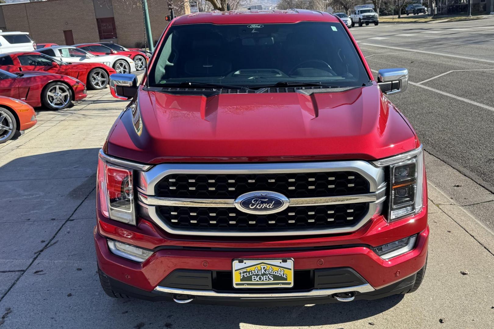 2022 Rapid Red Metallic /Black Ford F-150 Platinum (1FTFW1E85NF) with an V6 3.5 Liter EcoBoost engine, Automatic 10 Speed transmission, located at 2304 W. Main St., Boise, ID, 83702, (208) 342-7777, 43.622105, -116.218658 - Stunning And Highly Optioned! One Owner Idaho Truck! - Photo#3